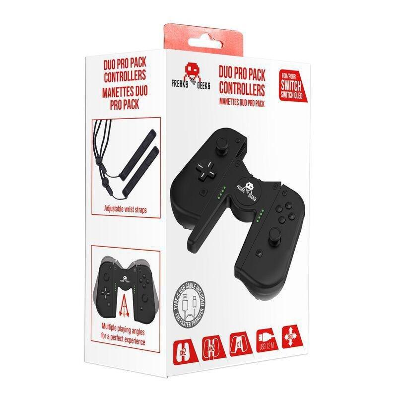 Freaks & Geeks Duo Pro Pack Joycon Type Controllers - Black, , large image number 1