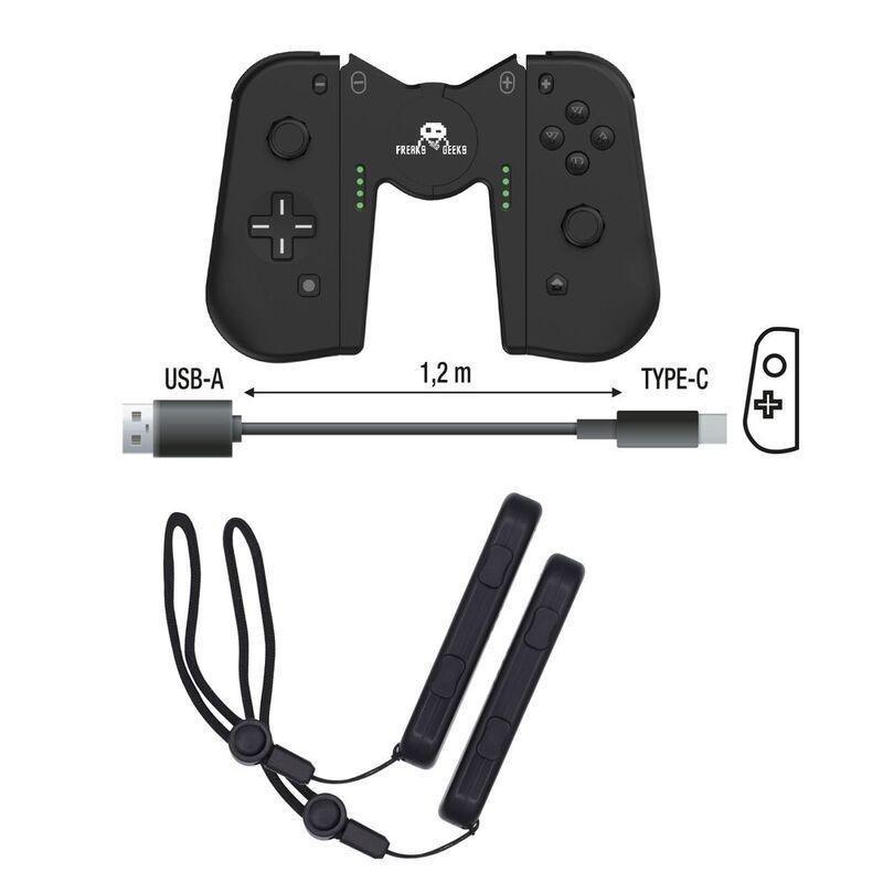 Freaks & Geeks Duo Pro Pack Joycon Type Controllers - Black, , large image number 3