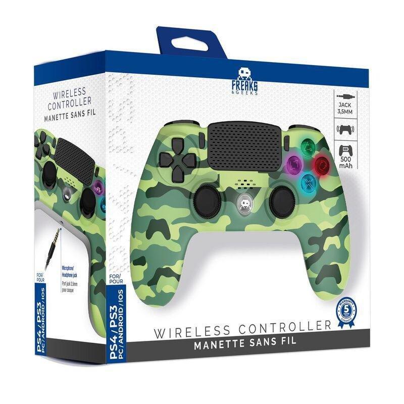 Freaks & Geeks Green Camo Wireless Controller For PS4, , large image number 1