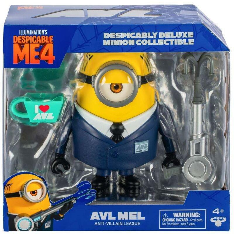 Moose Despicable Me 4 Despicably Deluxe Minion Collectible Anti-Villian League Mel Figure, , medium