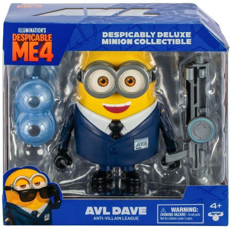 Moose Despicable Me 4 Despicably Deluxe Minion Collectible Anti-Villian League Dave Figure, , large image number 0