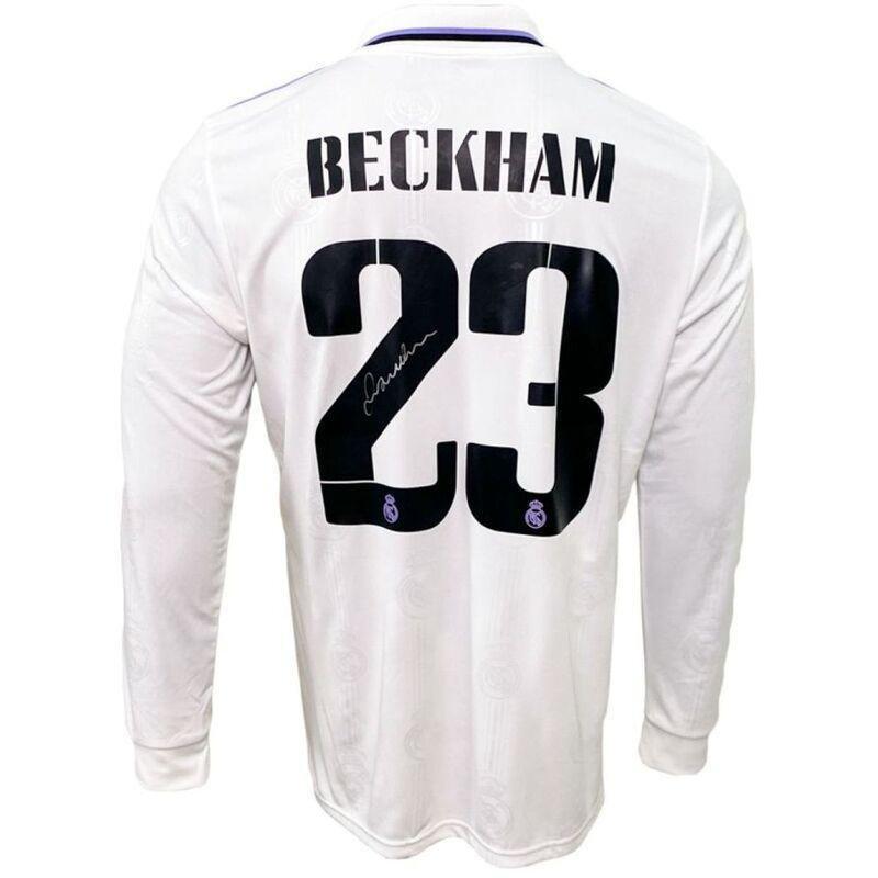 The Collect Room David Beckham Back Signed Real Madrid 2022-23 Home Shirt, , medium