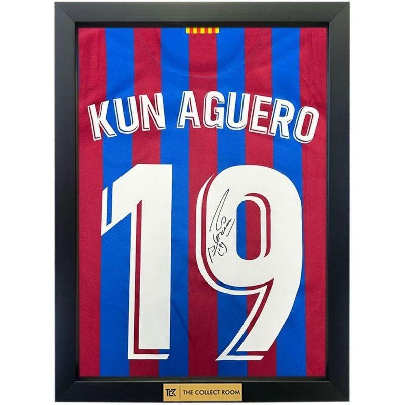 The Collect Room Kun Aguero Back Signed Fc Barcelona 2021-22 Home Shirt, , medium