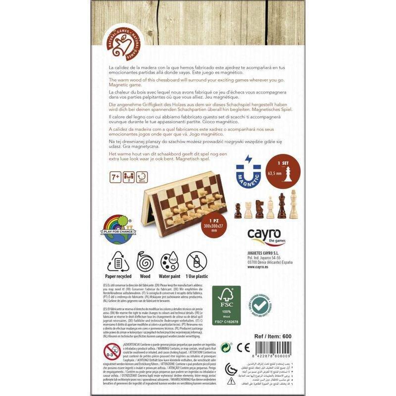Cayro Magnetic Wooden Foldable Chess Set, , large image number 1