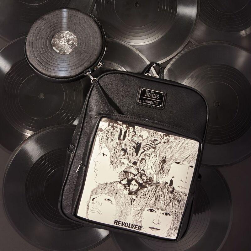 Loungefly Leather The Beatles Revolver Album Witth Record Pouch Mini Backpack, , large image number 1