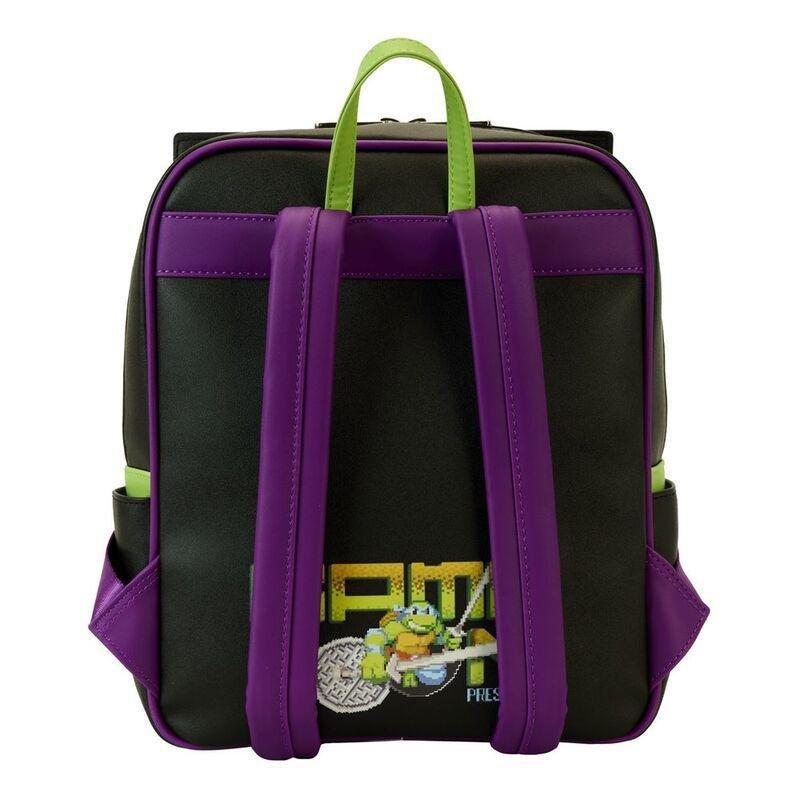 Loungefly Leather Teenage Mutant Ninja Turtle 40th Anniversary Vintage Arcade Mini Backpack, , large image number 1