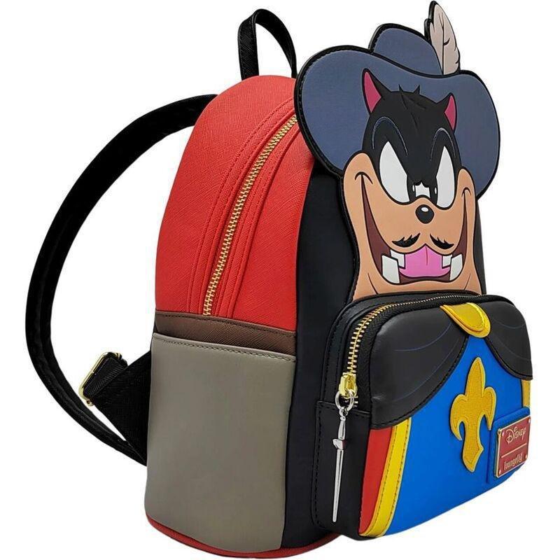 Loungefly Leather Disney The Three Musketeers Pete Villain Cosplay Mini Backpack, , large image number 0