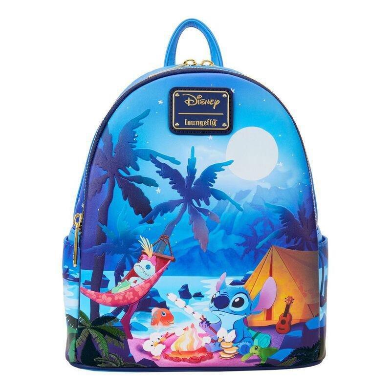 Loungefly Leather Disney Lilo & Stitch Stitch Camping Cuties Mini Backpack, , large image number 0