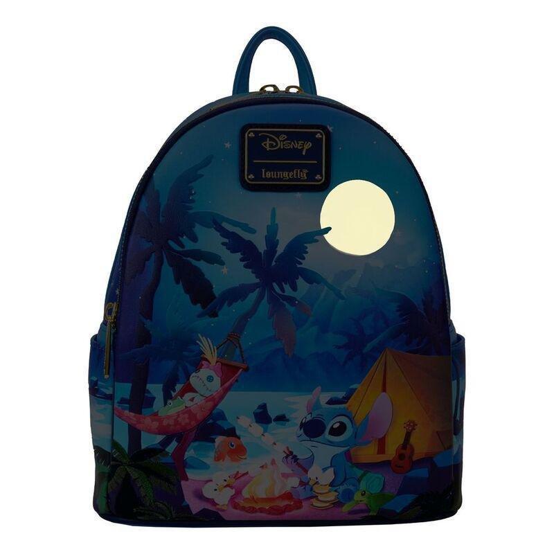 Loungefly Leather Disney Lilo & Stitch Stitch Camping Cuties Mini Backpack, , large image number 1