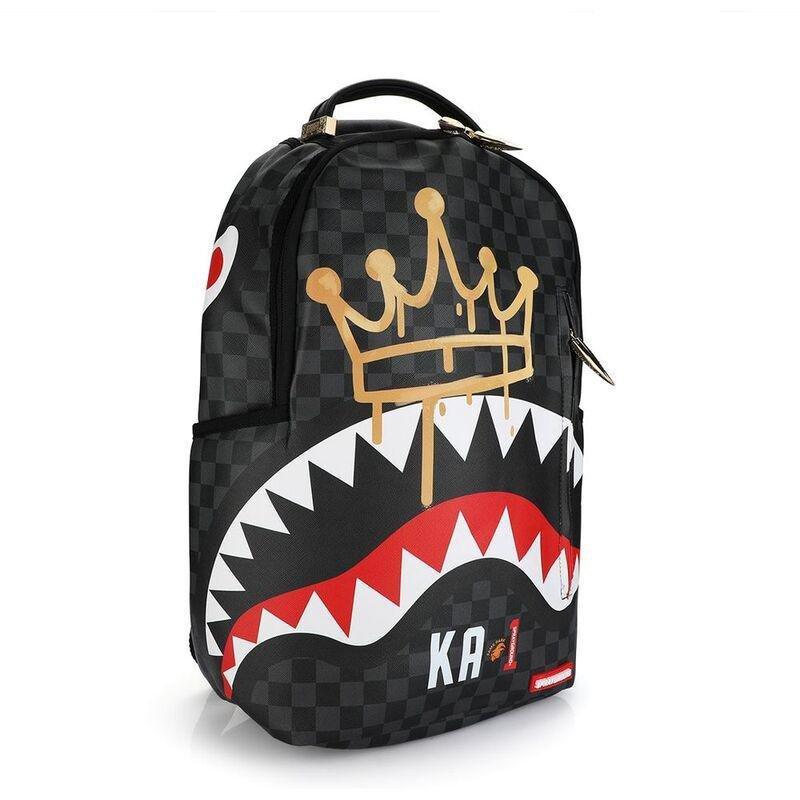 Sprayground Black Crown Sharks In Paris Backpack, , large image number 1