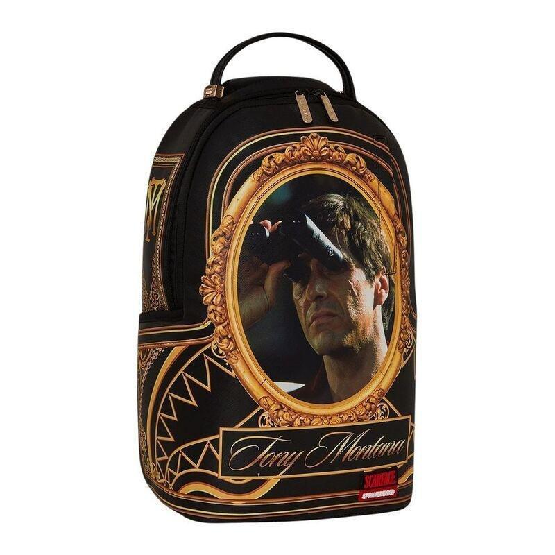 Sprayground Scarface Golden Bird Watcher DLXSV Backpack, , medium