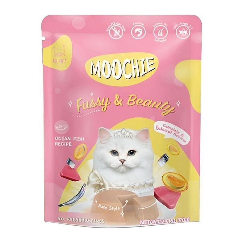Moochie Fussy & Beauty Ocean Fish Recipe Cat Food Pouch 70g, , large image number 0