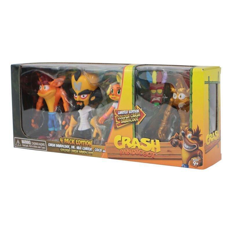 Crash Bandicoot Action Figure 4.5-Inch 4 Pack, , large image number 1
