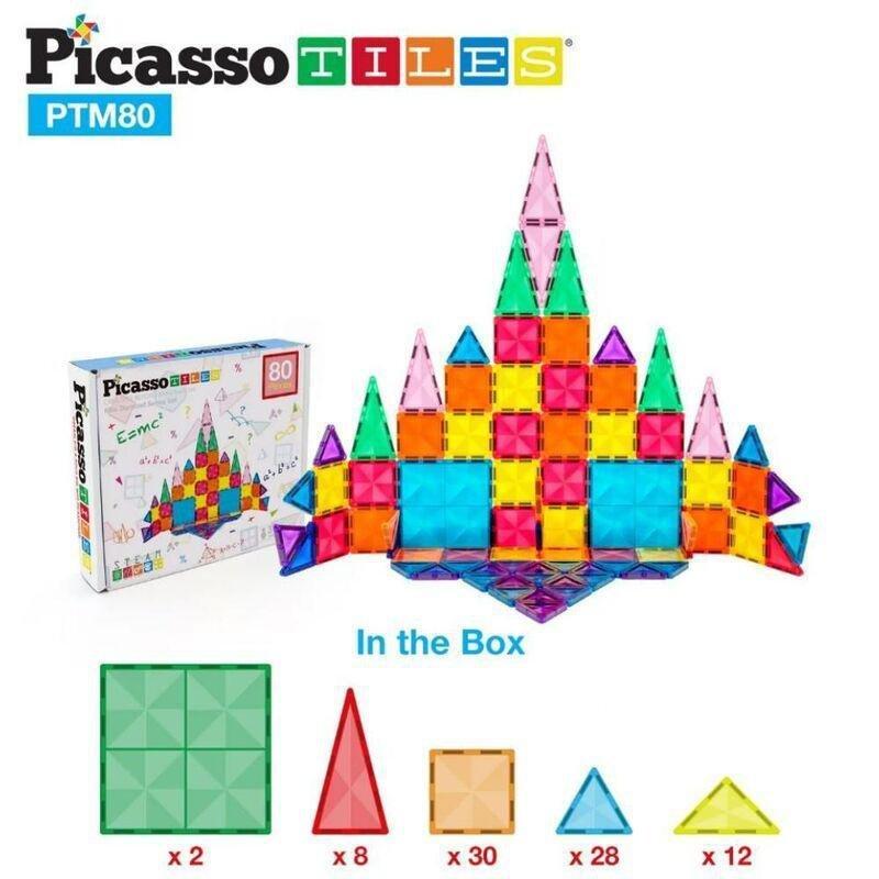 Picasso Magnetic Mini Diamond 80 Pieces Magnetic Building Set, , large image number 1