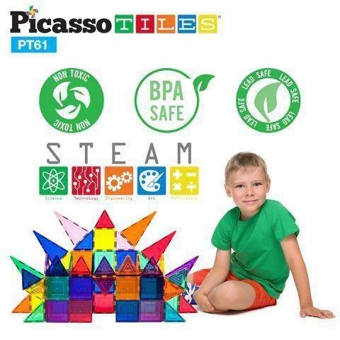 Picasso Magnetic 3D Blocks 61 Pieces Magnetic Building Set, , large image number 1
