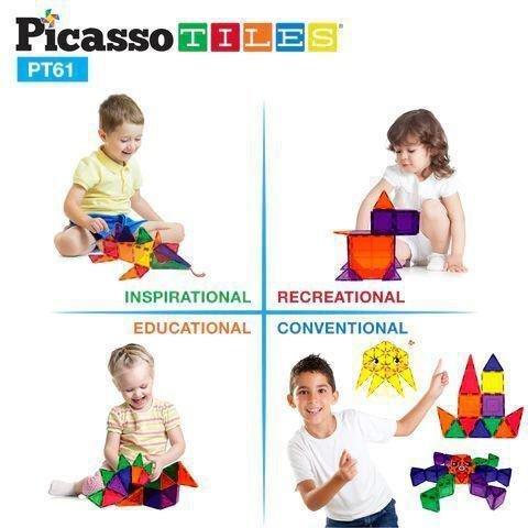 Picasso Magnetic 3D Blocks 61 Pieces Magnetic Building Set, , large image number 6