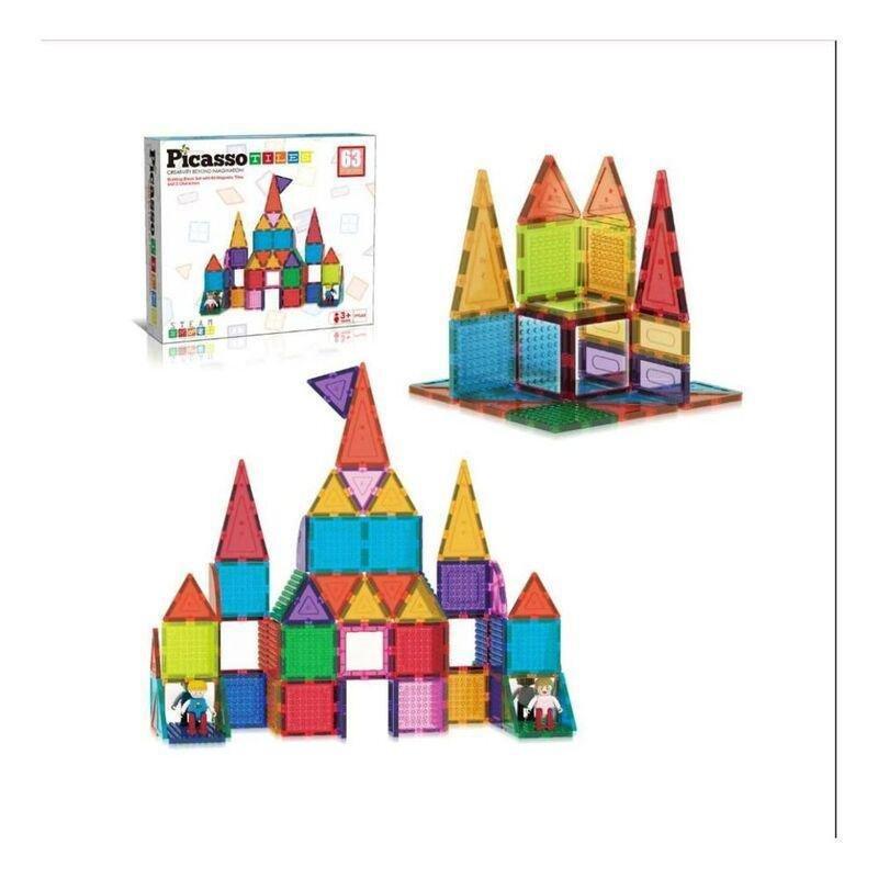Picasso Magnetic Bricks And Tiles 63 Pieces Magnetic Building Set, , large image number 2
