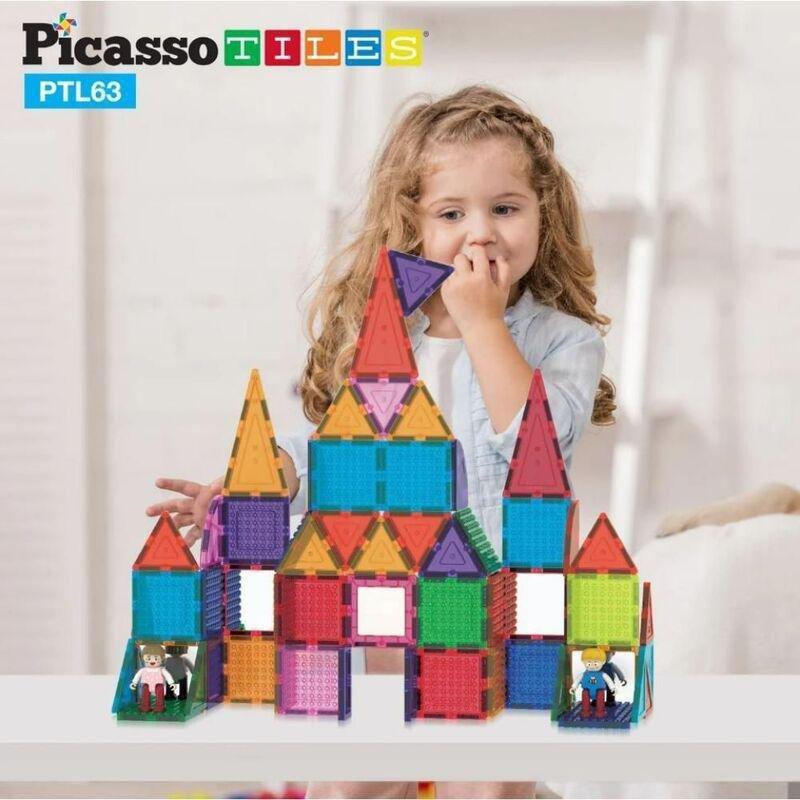 Picasso Magnetic Bricks And Tiles 63 Pieces Magnetic Building Set, , large image number 5
