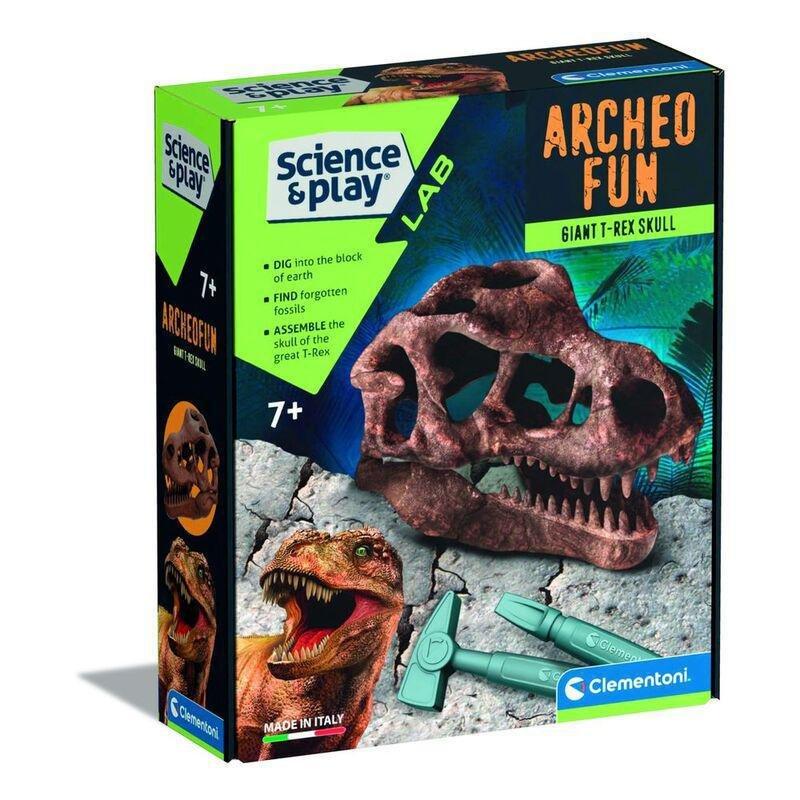 Clementoni Science & Play Archeofun T-Rex Giant Skull, , large image number 0