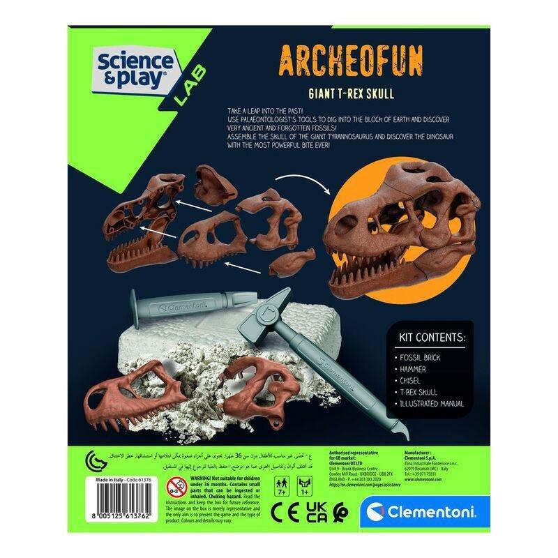 Clementoni Science & Play Archeofun T-Rex Giant Skull, , large image number 2