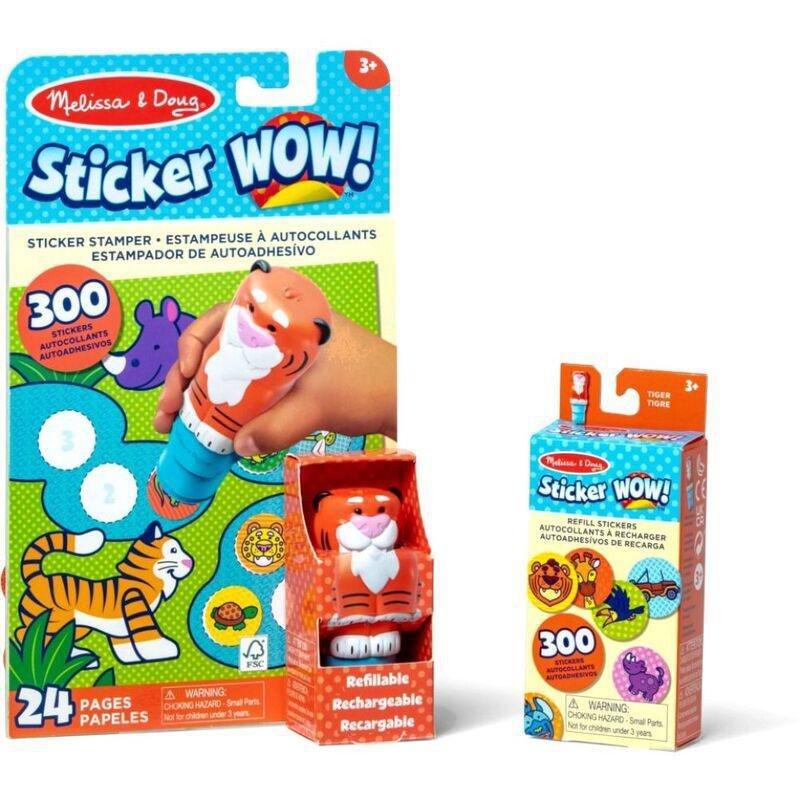 Melissa & Doug Sticker Wow! Sticker Stamper & Activity Pad Tiger, , large image number 0