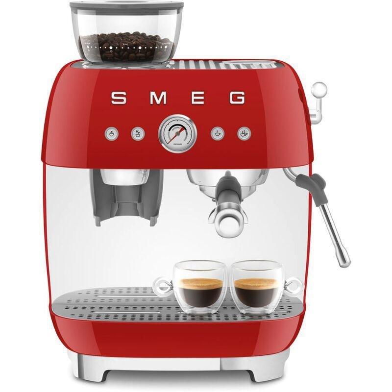 Smeg Coffee Machine With Grinder Red, , large image number 5