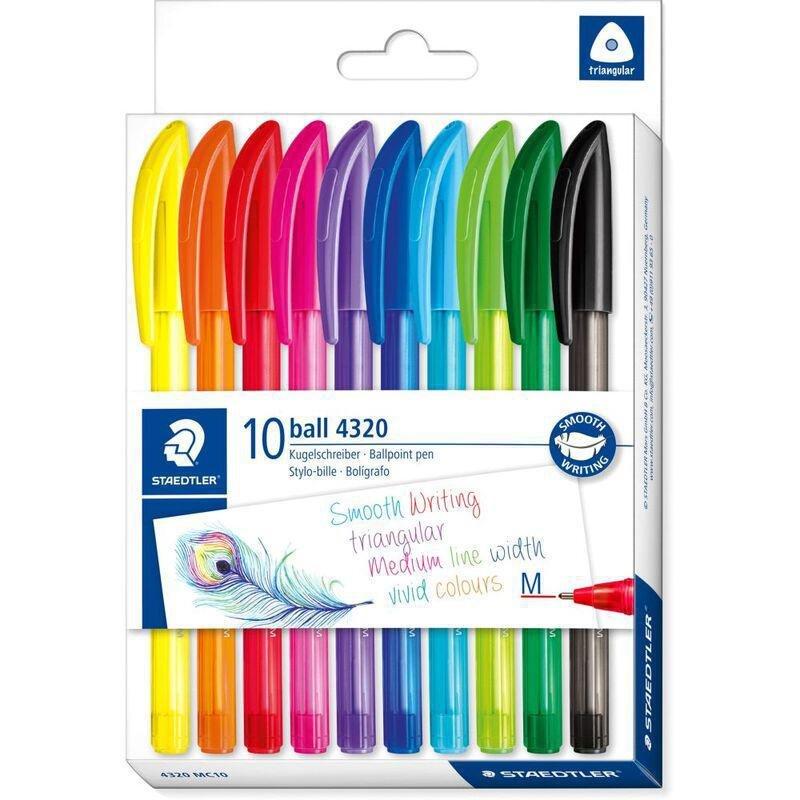 Staedtler Assorted Colours Ballpoint Pens (Pack Of 10), , large image number 0