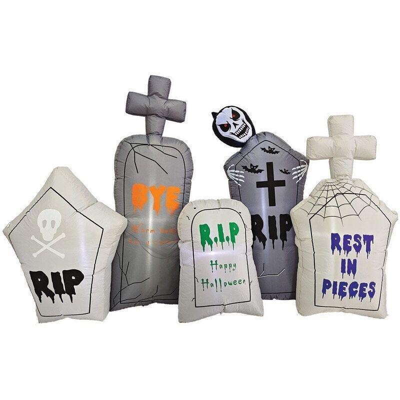 Mad Toys Inflatable Graveyard Scene Tombstones with LED Lights, , large image number 0