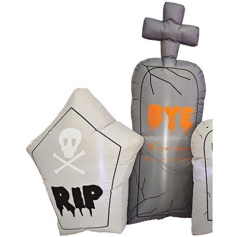 Mad Toys Inflatable Graveyard Scene Tombstones with LED Lights, , large image number 1