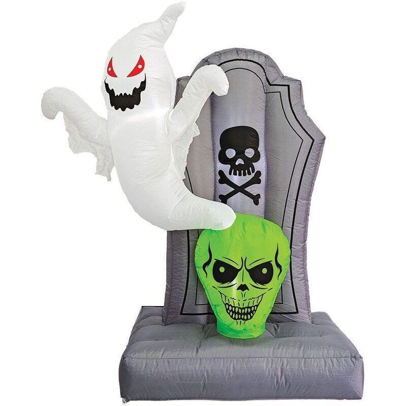 Mad Toys Inflatable Creepy Tombstone with LED Lights, , medium