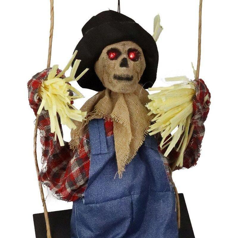 Mad Toys Creepy Swinging Scarecrow with Ligh-Up Sound Eyes And Sound, , large image number 5