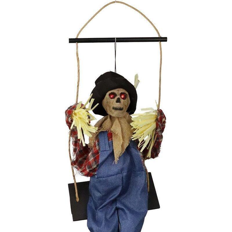 Mad Toys Creepy Swinging Scarecrow with Ligh-Up Sound Eyes And Sound, , large image number 6