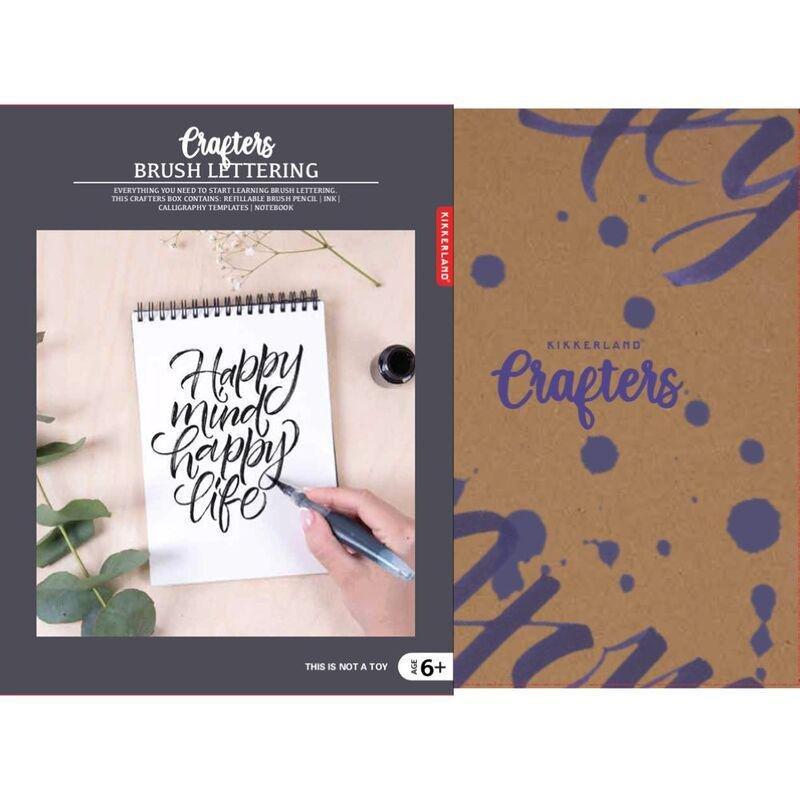 Kikkerland Crafters Brush Lettering Kit, , large image number 0