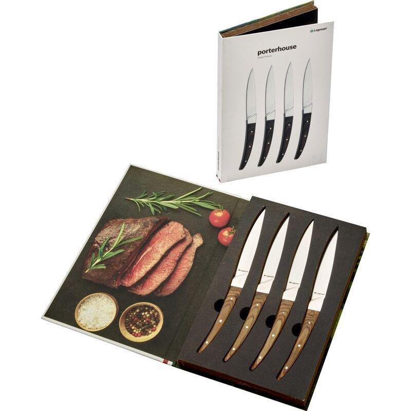 Legnoart Portehouse Steak Knife Stainless Steel Dark Handle (Set Of 4), , large image number 1