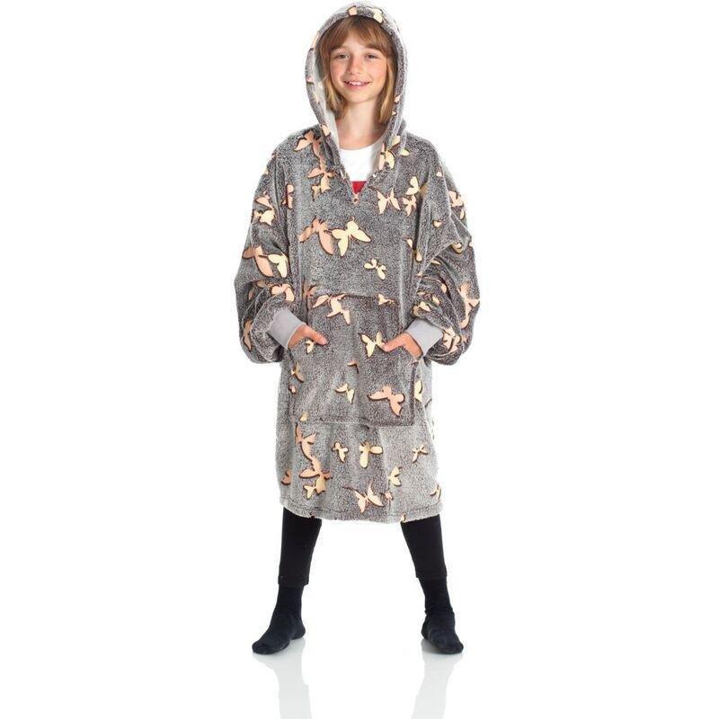 Kanguru Hoodie Wearable Blanket Kids Kangurone Glow Butterflies, , medium