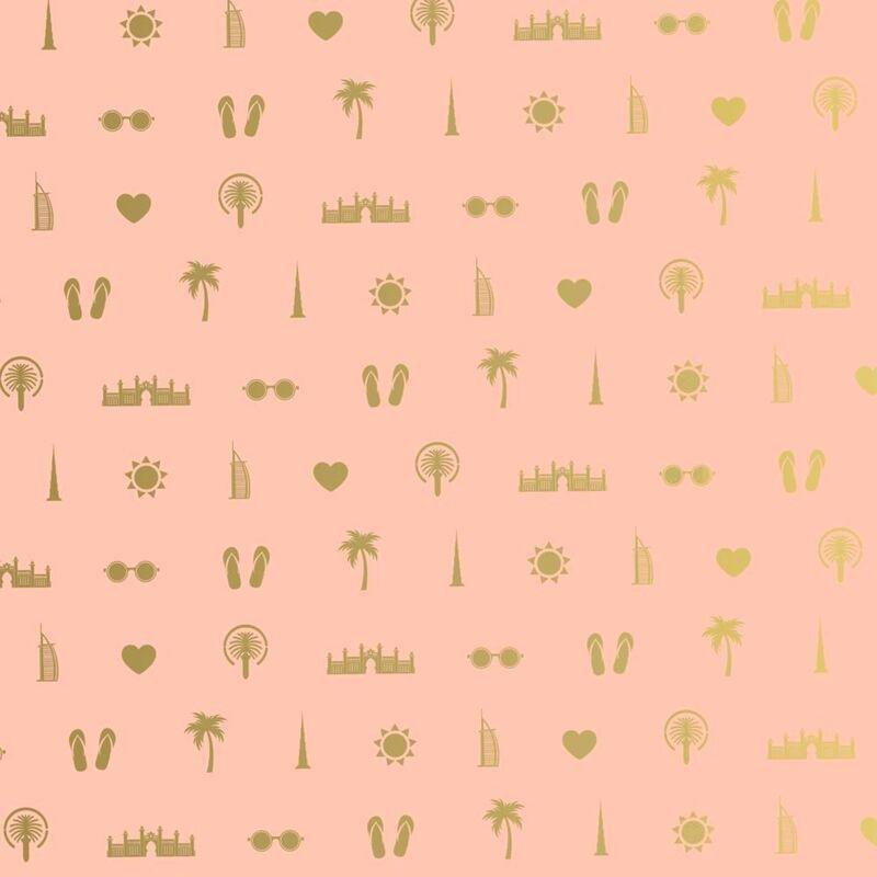 Share The Love UAE Gift Wrapping Paper - Coral (Roll), , medium