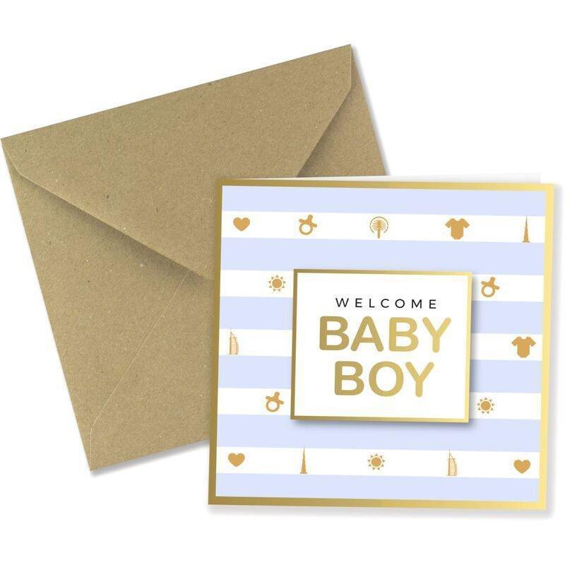 Share The Love Welcome Baby Boy - New Born Greeting Card (15 x 15 Cm), , large image number 0