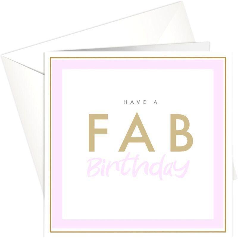 Share The Love Happy Birthday - Fab Birthday Gold Foil Greeting Card (15 x 15 Cm), , large image number 0