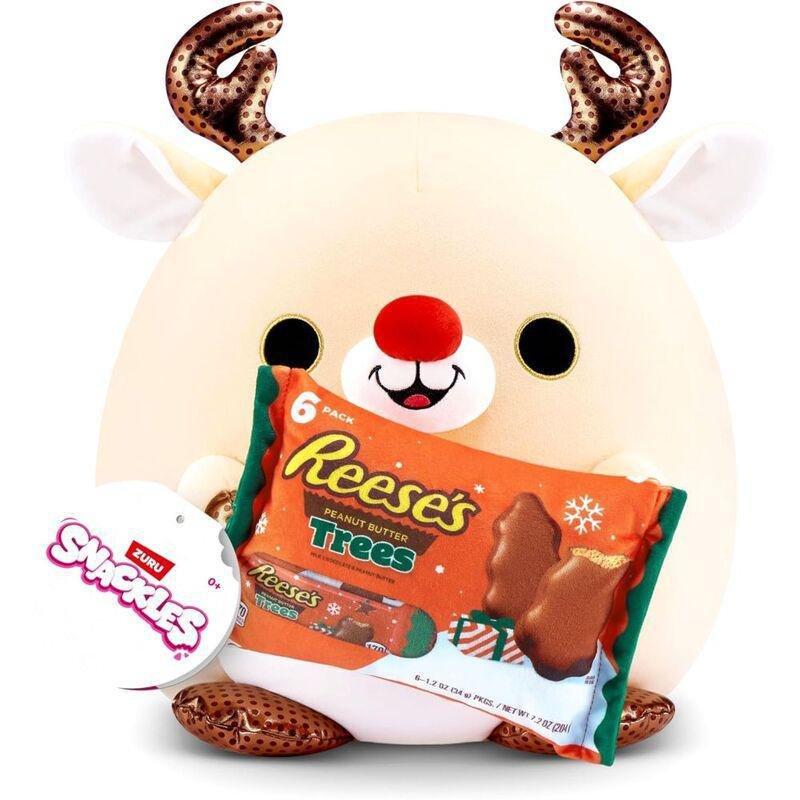 Zuru Snack Series 1 Christmas Reindeer & Reese'S Medium 14-Inch Plush Toy, , medium