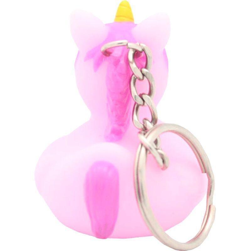 Lilalu Pink Unicorn Rubber Duck Keychain, , large image number 0