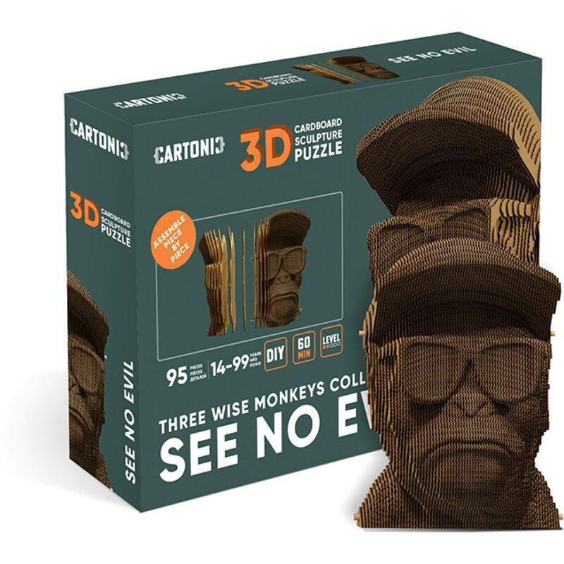 Cartonic 3D Hear No Evil Puzzle (100 Pieces), , large image number 1