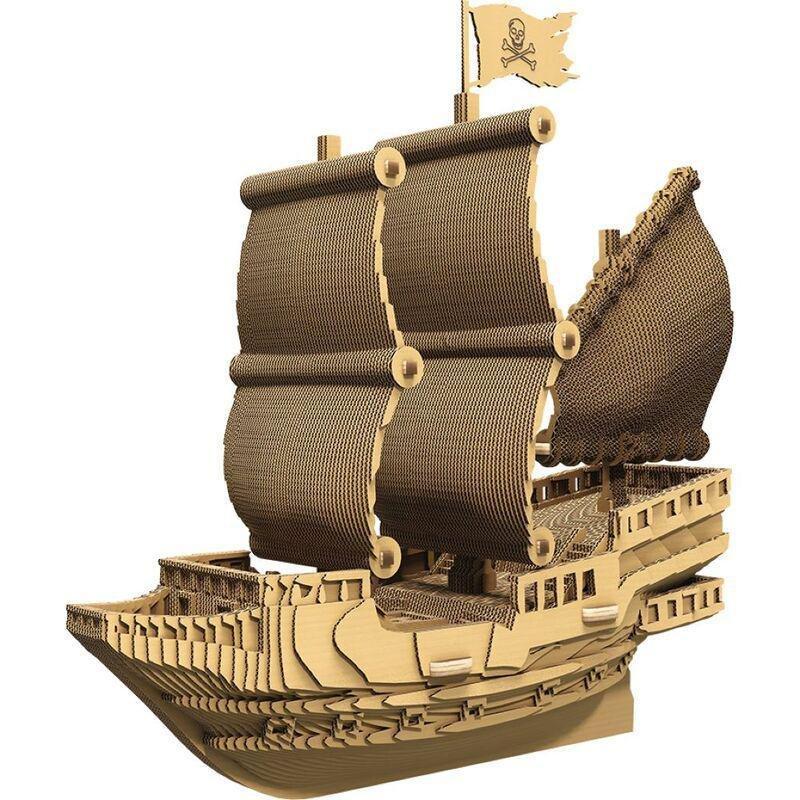 Cartonic 3D Pirate Ship Puzzle (232 Pieces), , medium