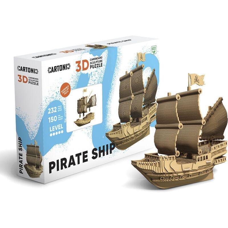Cartonic 3D Pirate Ship Puzzle (232 Pieces), , large image number 1
