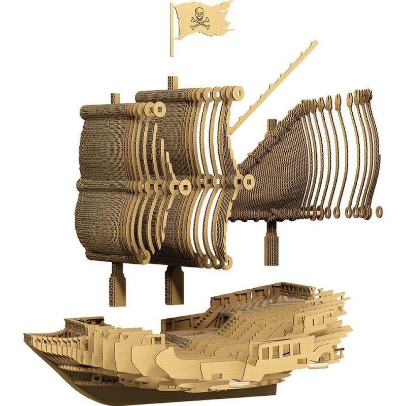 Cartonic 3D Pirate Ship Puzzle (232 Pieces), , large image number 3