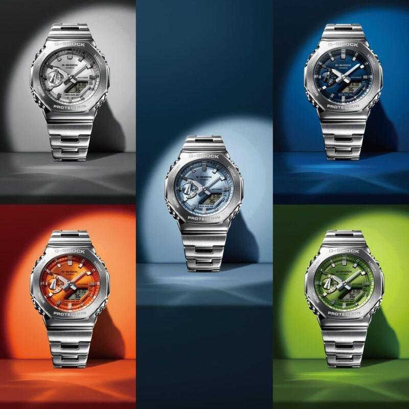 Casio GM-2110D-2BDR G-Shock Men's Analog/Digital Stainless Steel Watch - Silver, , large image number 2