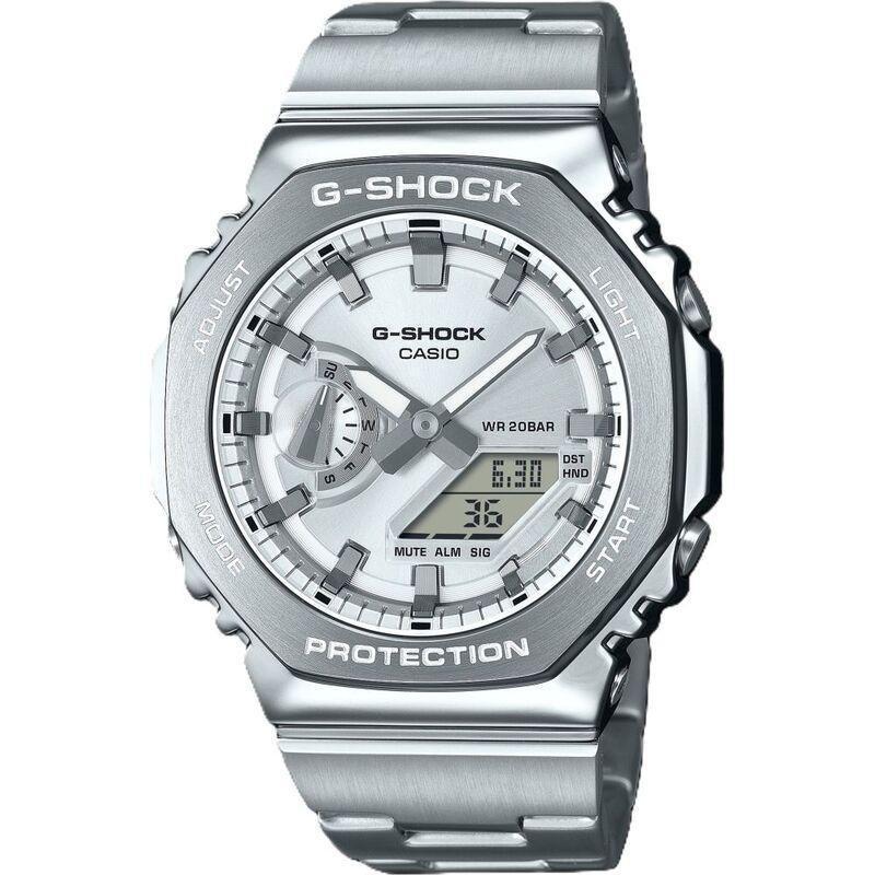 Casio GM-2110D-7ADR G-Shock Men's Analog/Digital Stainless Steel Watch - Silver, , large image number 0