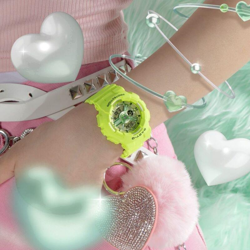 Casio BA-110YK-3ADR Baby-G Women's Analog/Digital Resin Watch - Green, , large image number 1