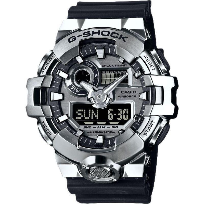 Casio GM-700-1ADR G-Shock Men's Analog/Digital Resin Watch - Black / Silver, , large image number 0