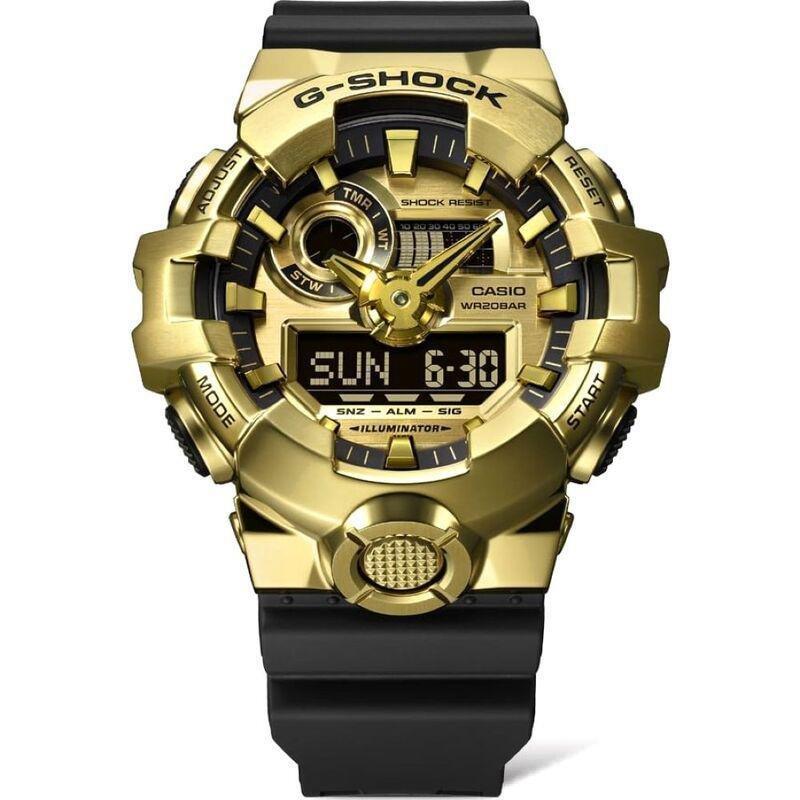 Casio GM-700G-9ADR G-Shock Men's Analog/Digital Resin Watch - Black / Gold, , large image number 1