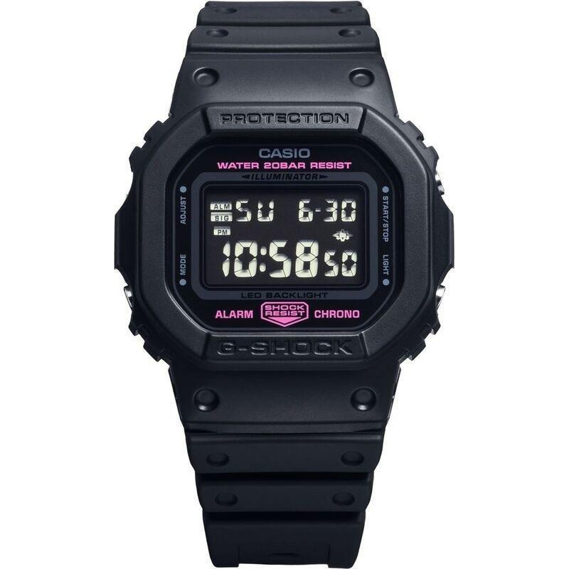 Casio DW-5600PK-1DR G-Shock Men's Digital Resin Watch - Black, , medium